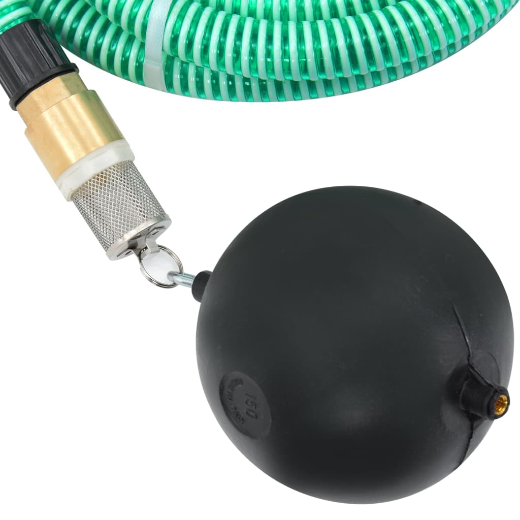 zöld PVC szívótömlő sárgaréz csatlakozókkal 1,1" 25 m