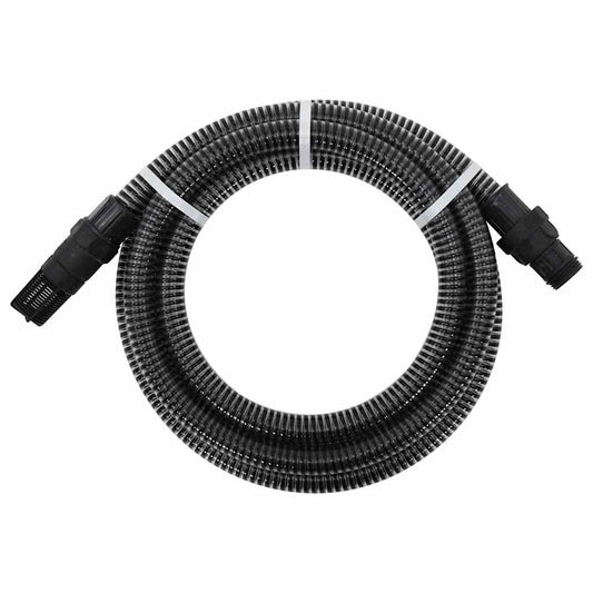 fekete PVC szívótömlő PVC csatlakozókkal 1" 4 m