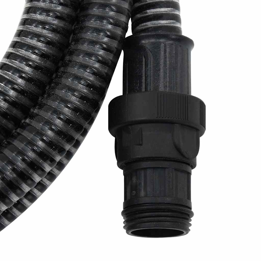 fekete PVC szívótömlő PVC csatlakozókkal 1" 4 m