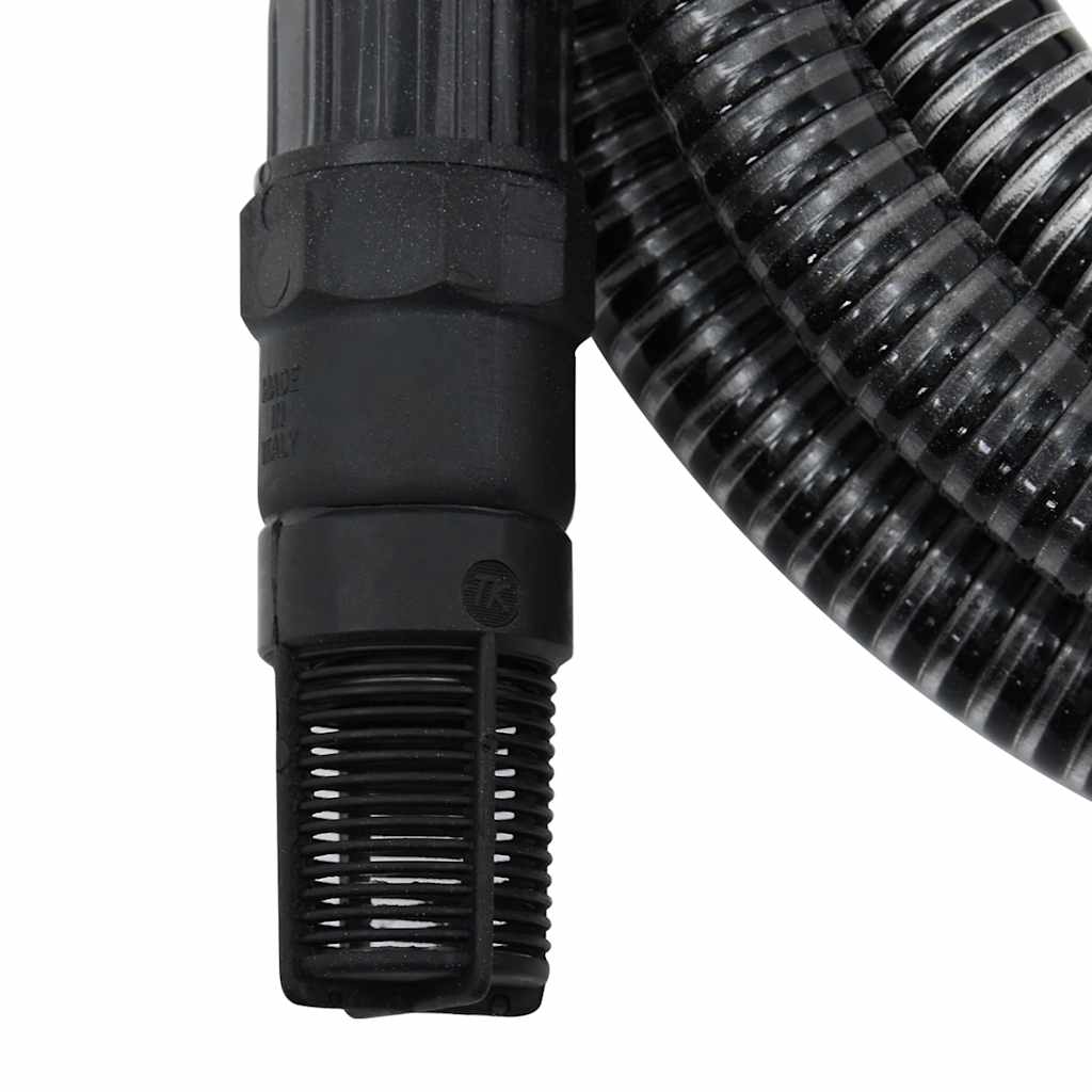 fekete PVC szívótömlő PVC csatlakozókkal 1" 4 m