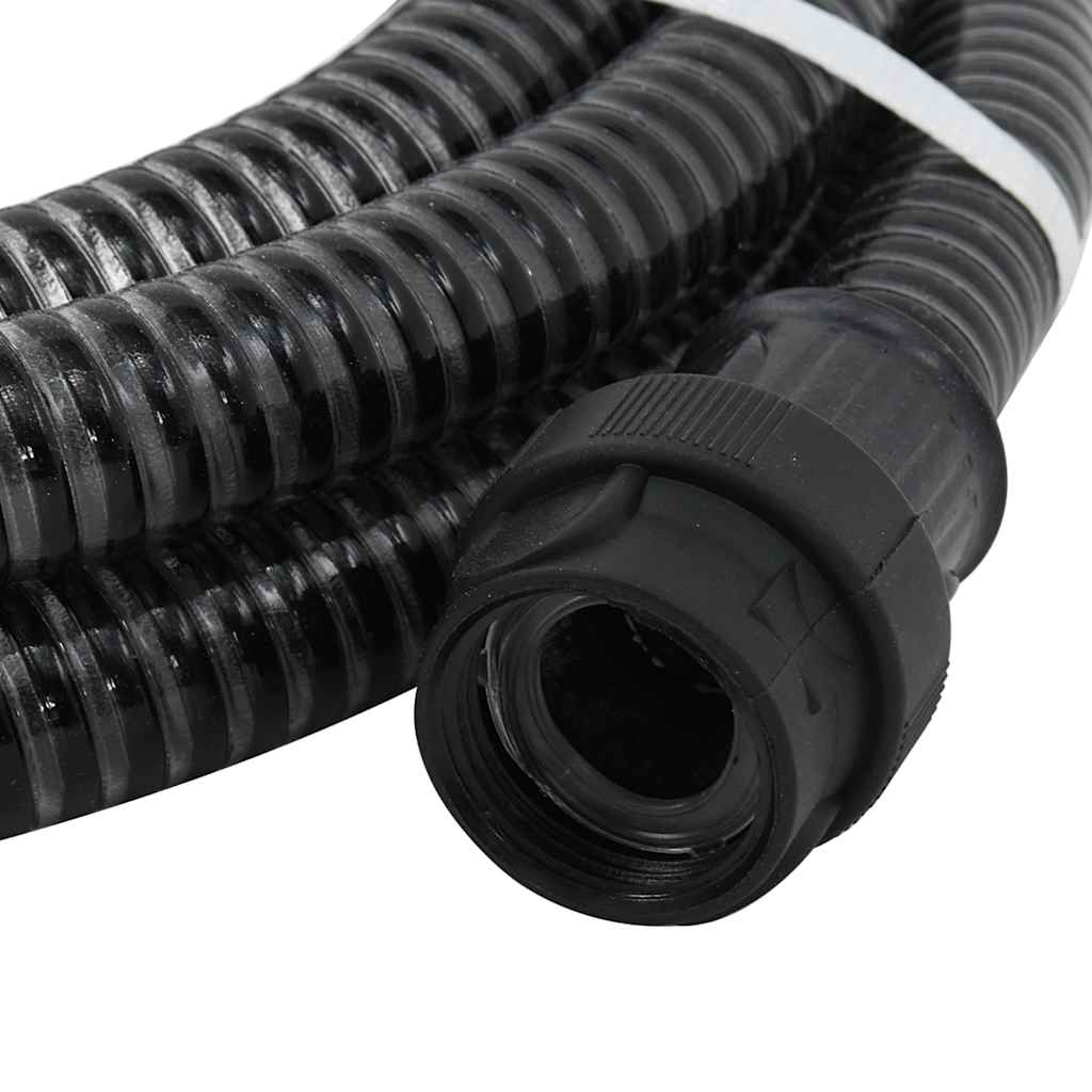fekete PVC szívótömlő PVC csatlakozókkal 1" 4 m