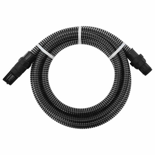 fekete PVC szívótömlő PVC csatlakozókkal 1" 7 m