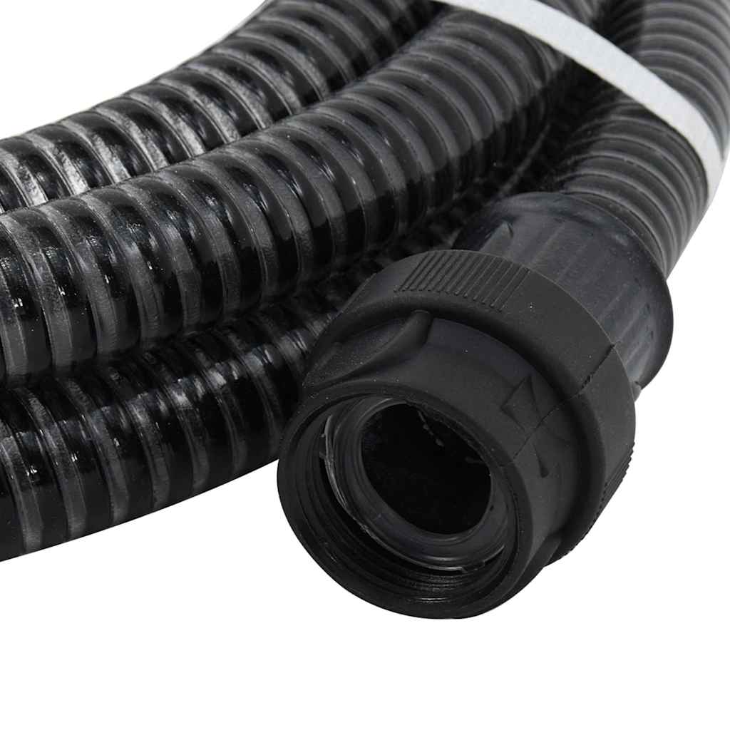 fekete PVC szívótömlő PVC csatlakozókkal 1" 7 m