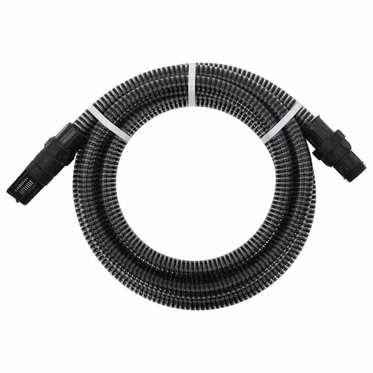 fekete PVC szívótömlő PVC csatlakozókkal 1" 10 m