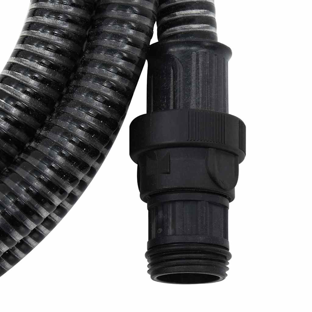 fekete PVC szívótömlő PVC csatlakozókkal 1" 10 m