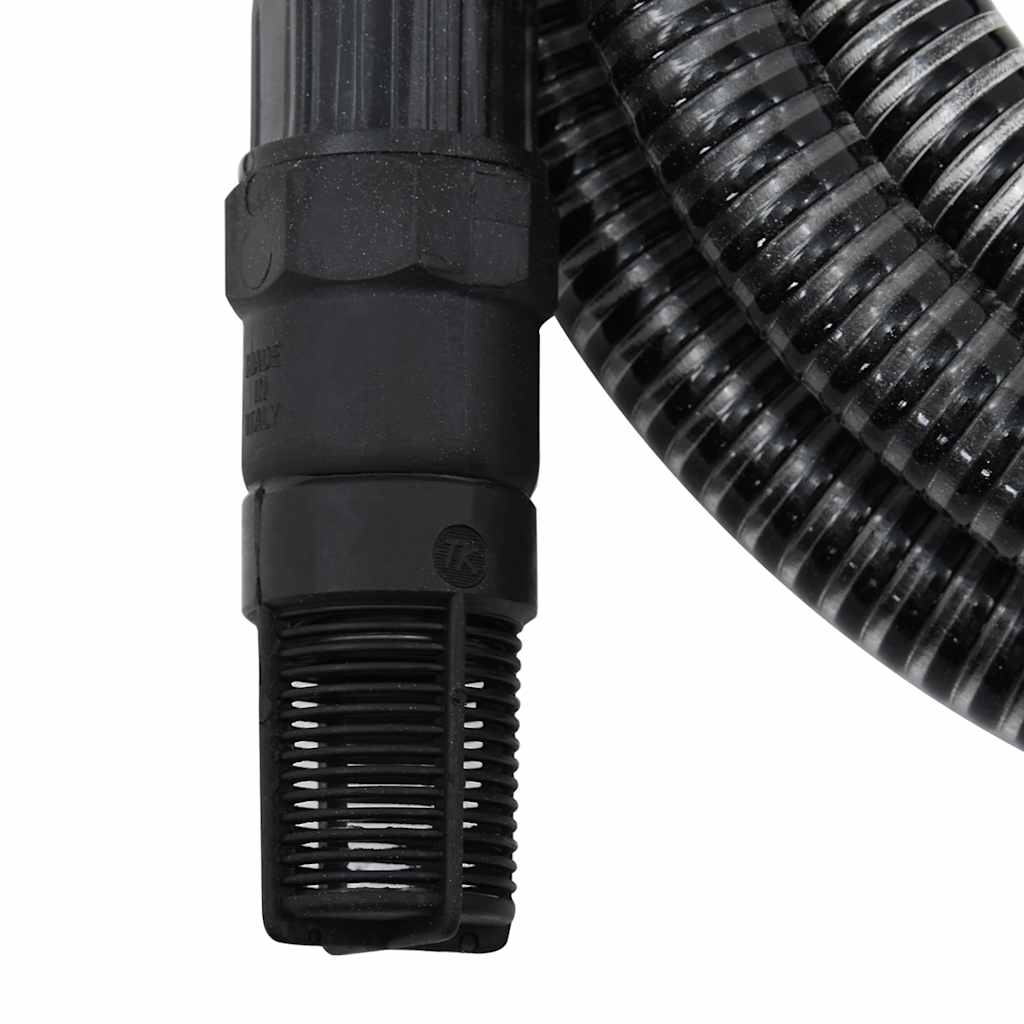 fekete PVC szívótömlő PVC csatlakozókkal 1" 10 m