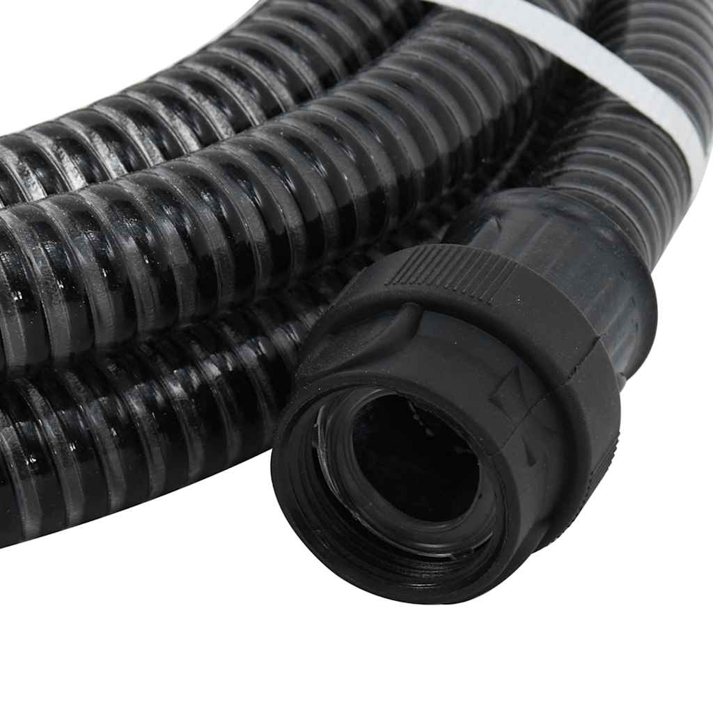 fekete PVC szívótömlő PVC csatlakozókkal 1" 10 m