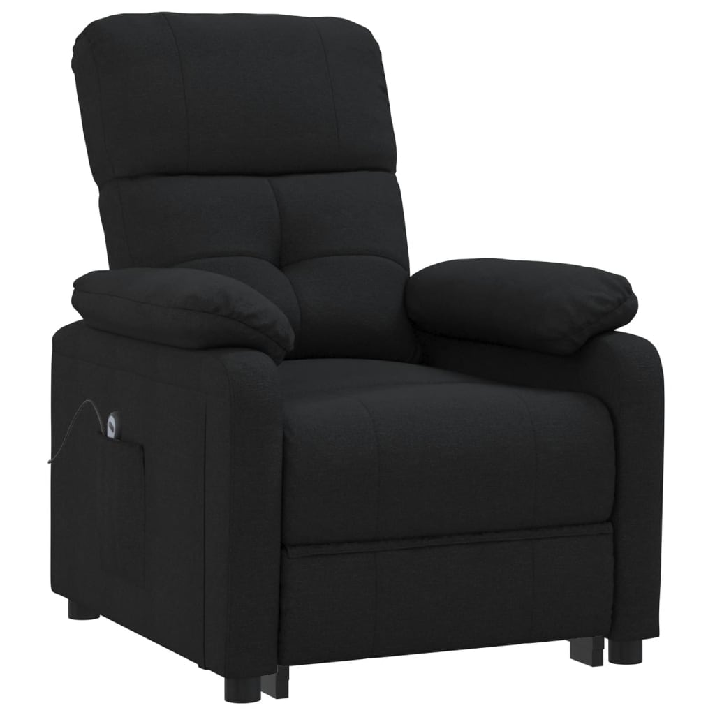 fekete szövet elektromos dönthető fotel