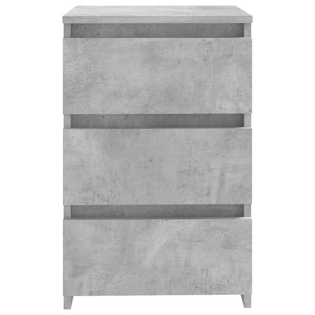 betonszürke szerelt fa éjjeliszekrény 40 x 35 x 62,5 cm