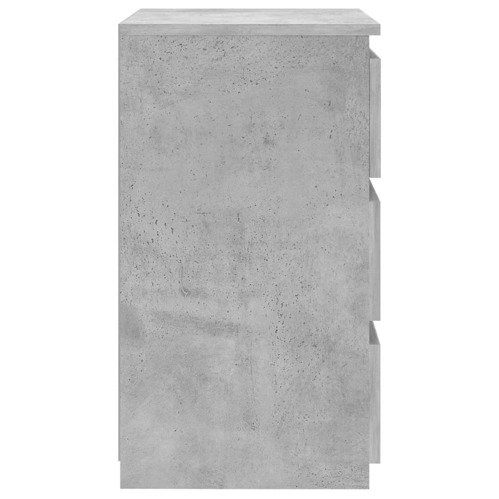 betonszürke szerelt fa éjjeliszekrény 40 x 35 x 62,5 cm