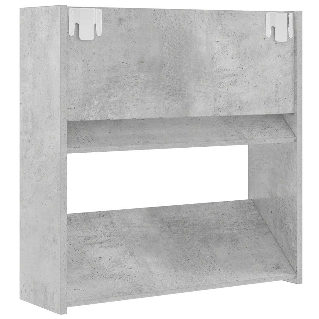 betonszürke forgácslap fali cipősszekrény 60 x 18 x 60 cm