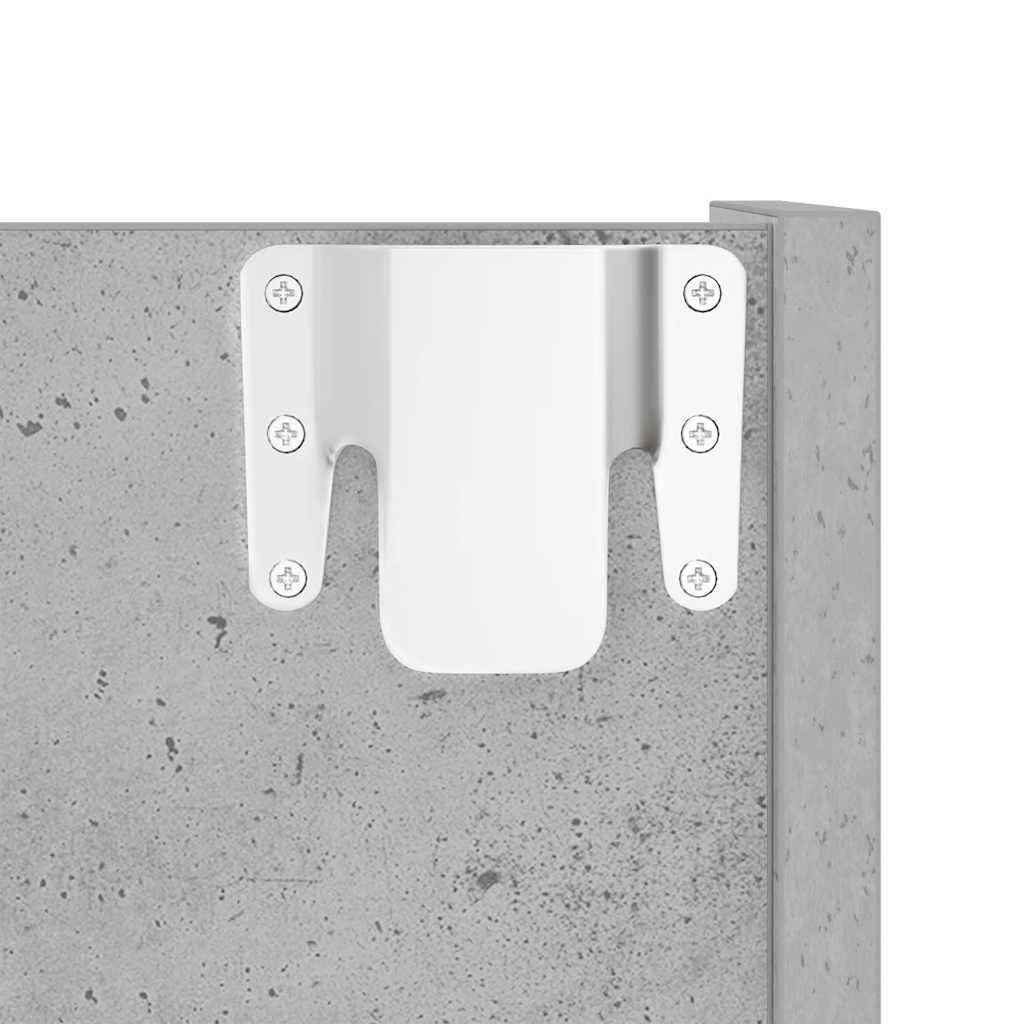 betonszürke forgácslap fali cipősszekrény 60 x 18 x 60 cm