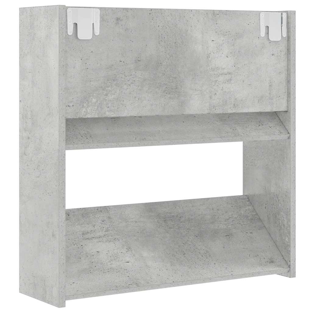 2 db betonszürke fali cipősszekrény 60 x 18 x 60 cm