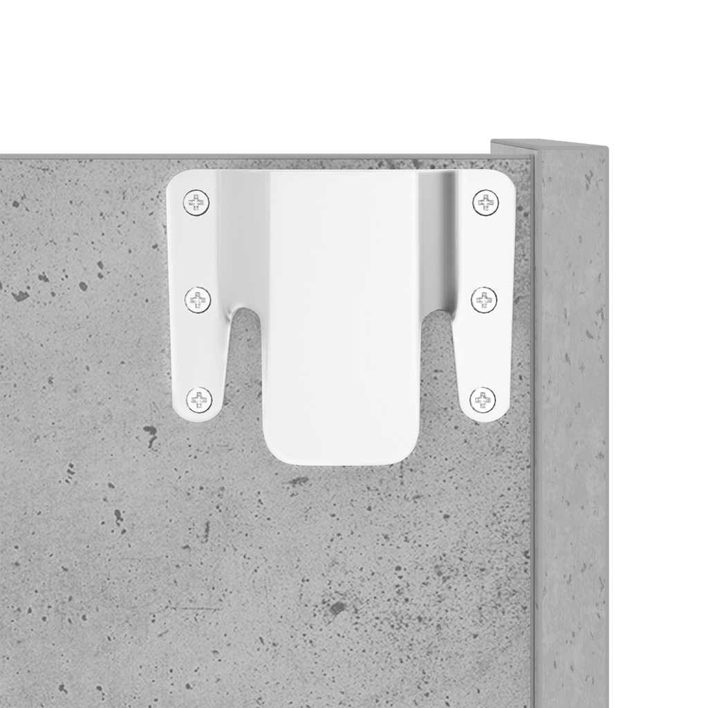 betonszürke szerelt fa fali cipősszekrény 80 x 18 x 60 cm