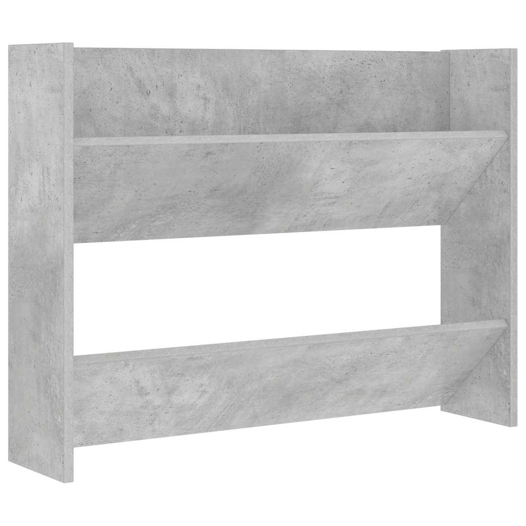 2 db betonszürke forgácslap fali cipősszekrény 80 x 18 x 60 cm