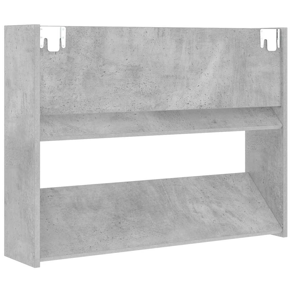 2 db betonszürke forgácslap fali cipősszekrény 80 x 18 x 60 cm