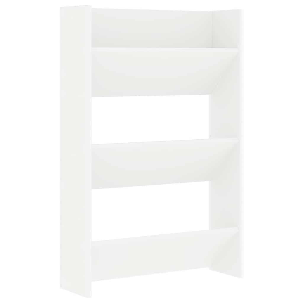 2 db fehér fali cipősszekrény 60 x 18 x 90 cm