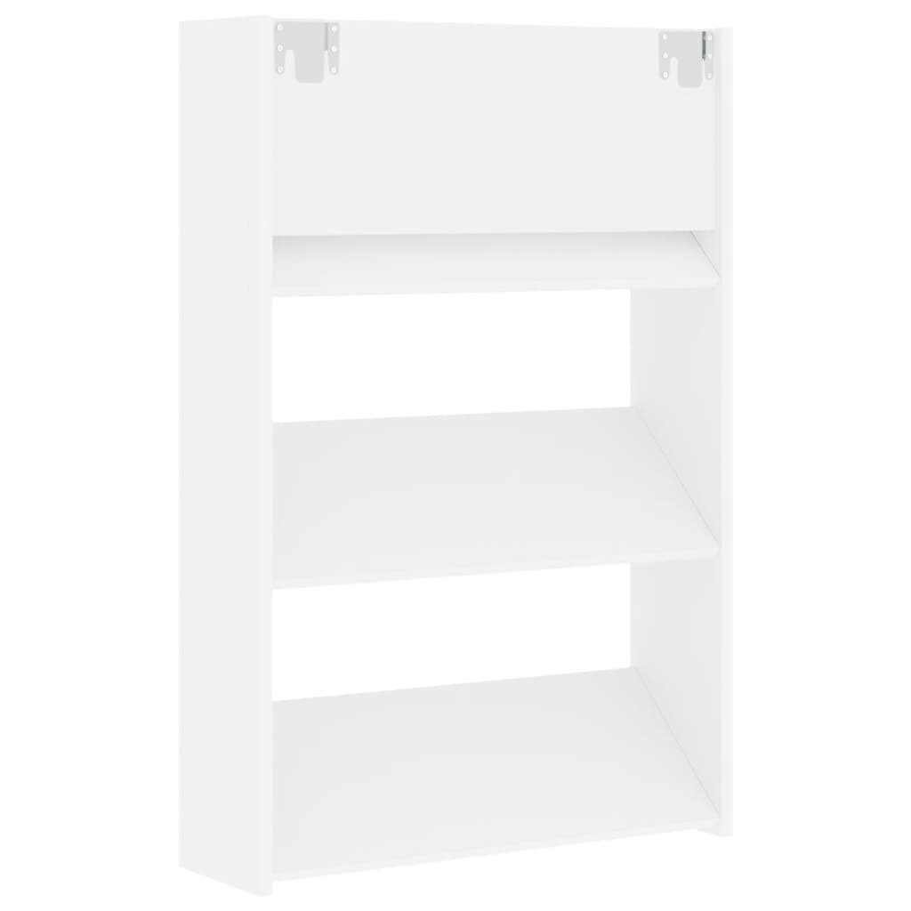2 db fehér fali cipősszekrény 60 x 18 x 90 cm