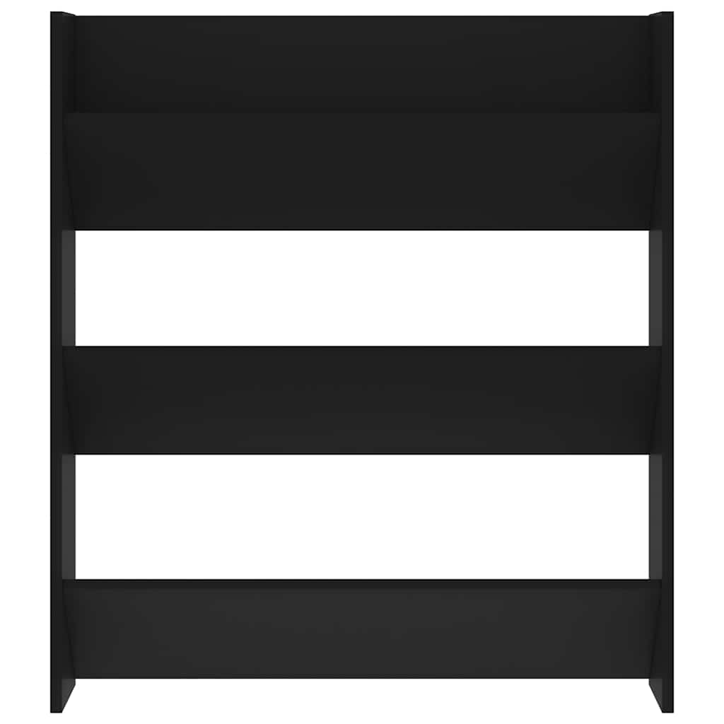 fekete szerelt fa fali cipősszekrény 80 x 18 x 90 cm