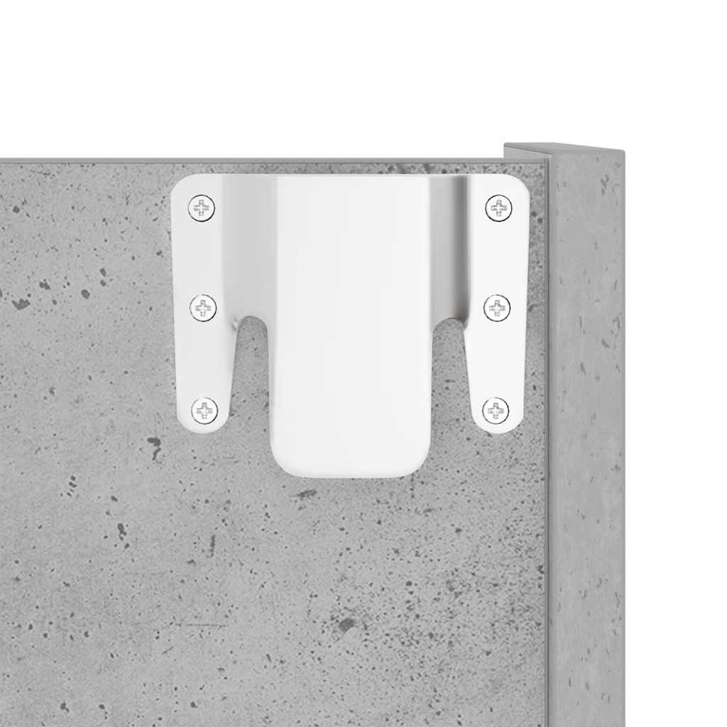 betonszürke forgácslap fali cipősszekrény 80 x 18 x 90 cm
