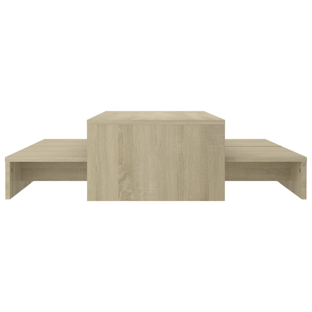 szerelt fa rakásolható dohányzóasztalszett 100x100x26,5 cm