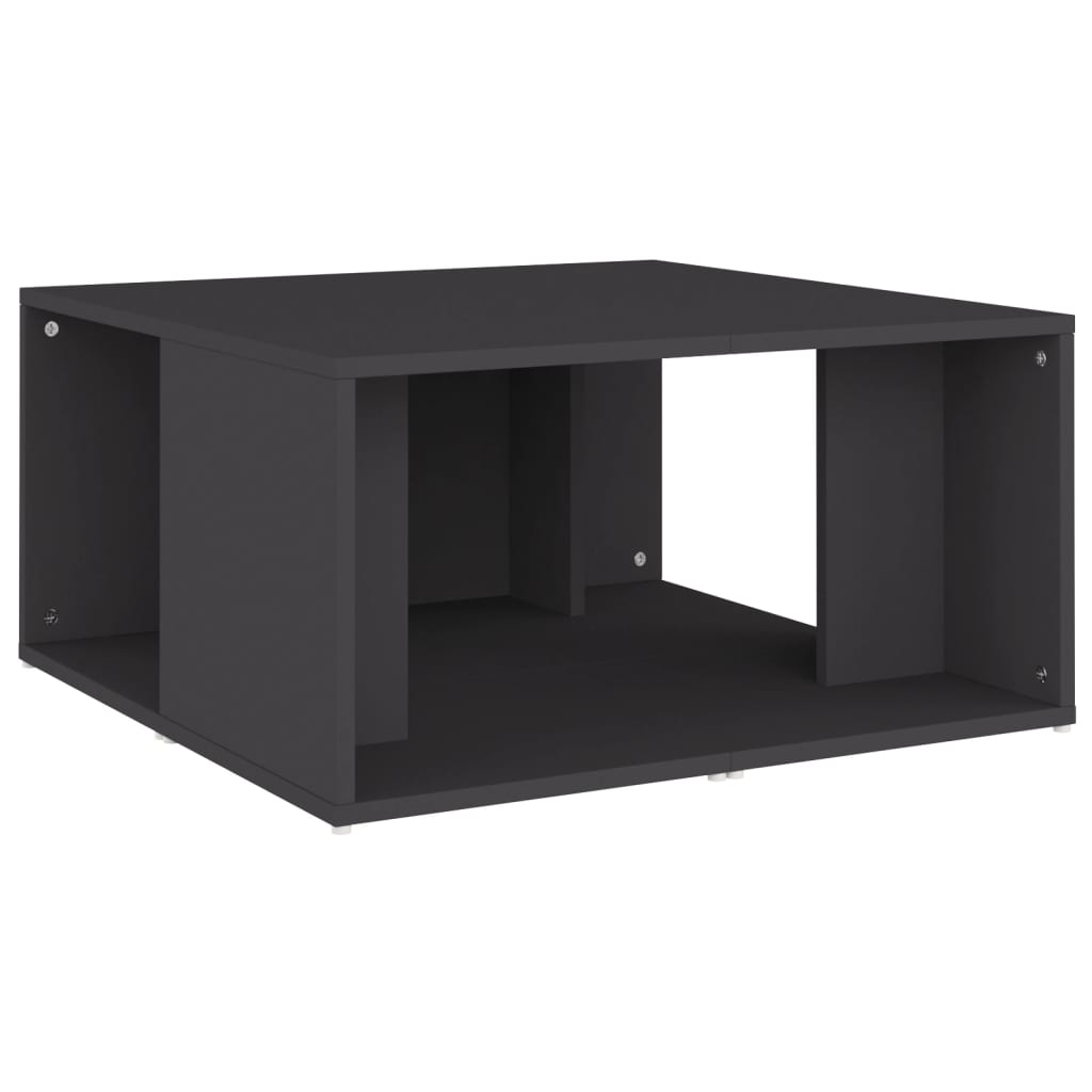 4 db szürke szerelt fa dohányzóasztal 33 x 33 x 33 cm