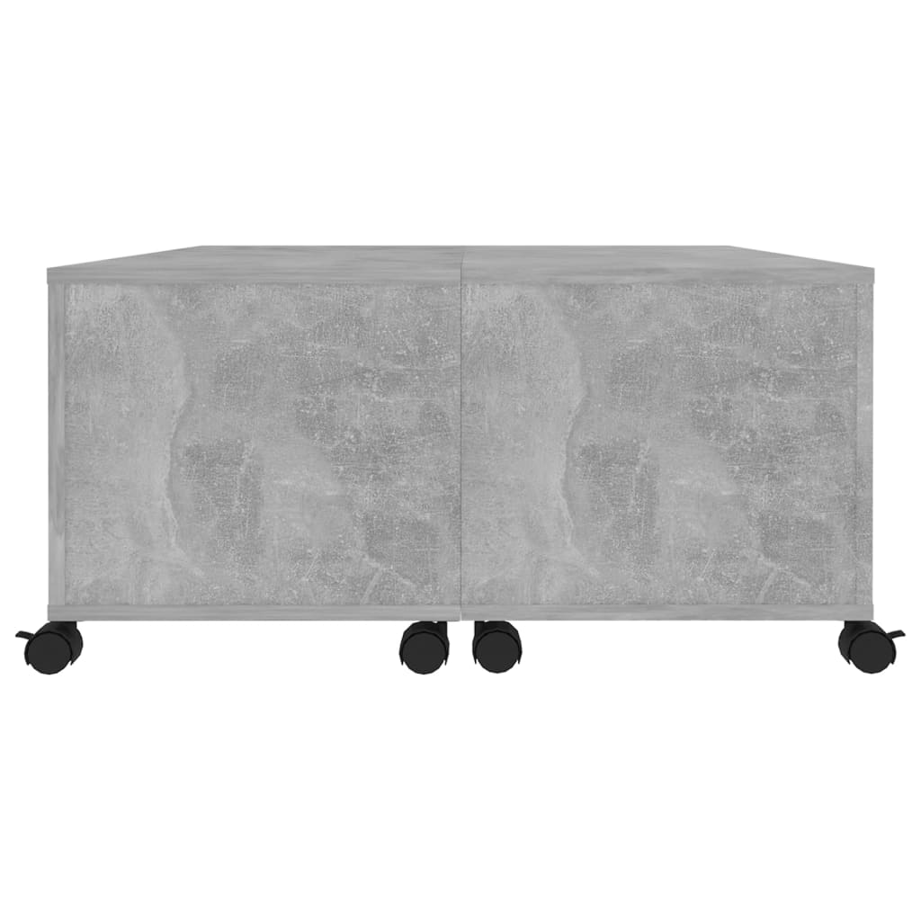 betonszürke szerelt fa dohányzóasztal 75 x 75 x 38 cm