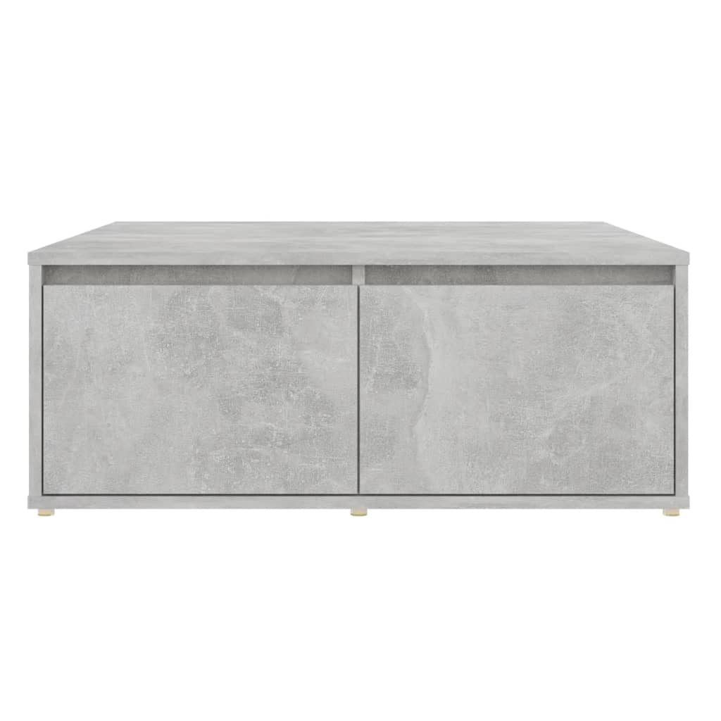 betonszürke szerelt fa dohányzóasztal 80 x 80 x 31 cm