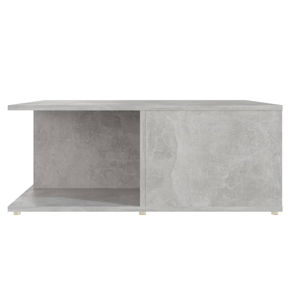 betonszürke szerelt fa dohányzóasztal 80 x 80 x 31 cm