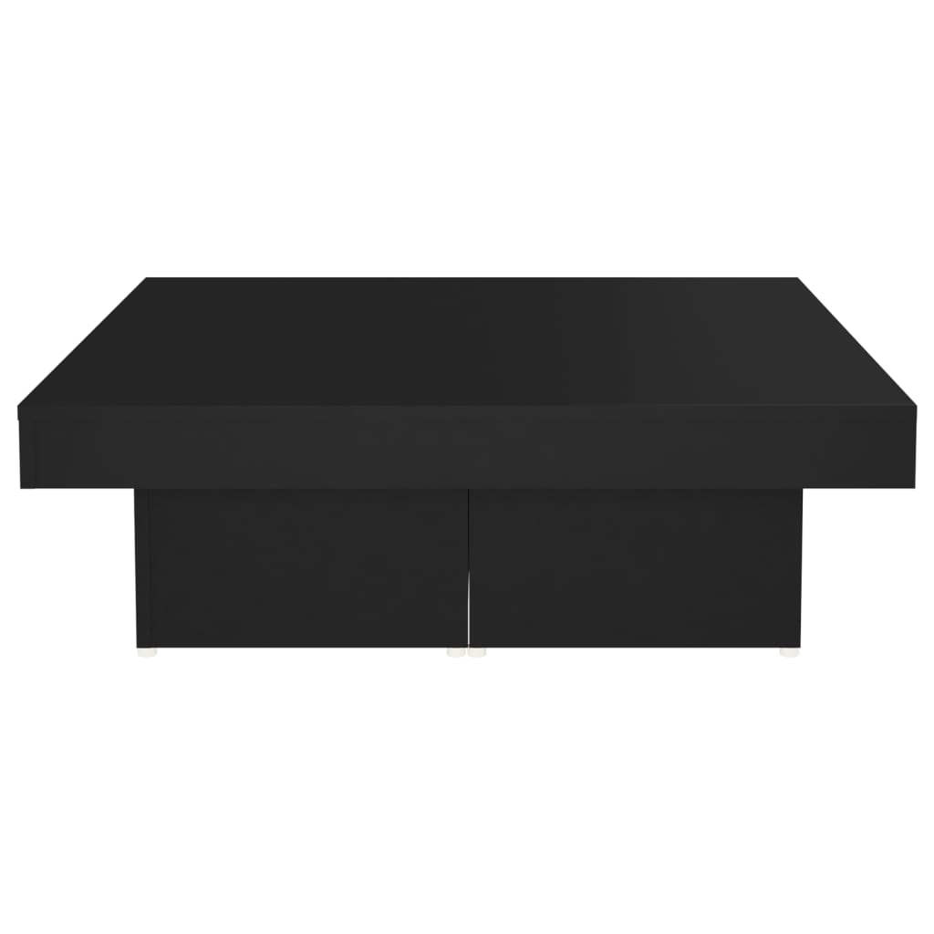 fekete szerelt fa dohányzóasztal 90 x 90 x 28 cm