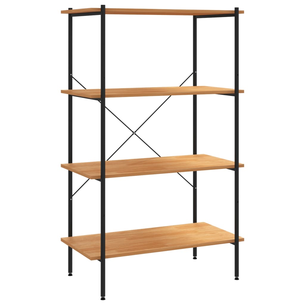 fekete és tölgy 4 szintes polcrendszer 80 x 40 x 130 cm