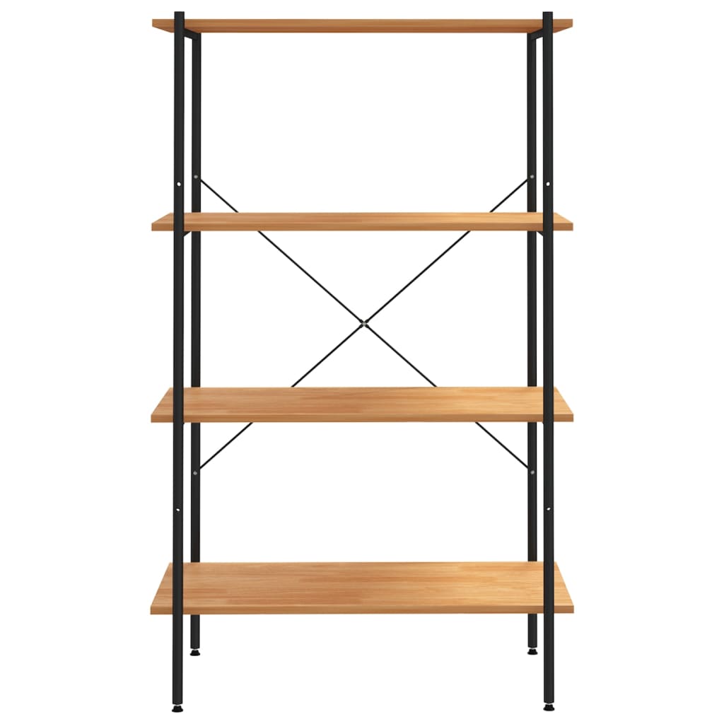 fekete és tölgy 4 szintes polcrendszer 80 x 40 x 130 cm