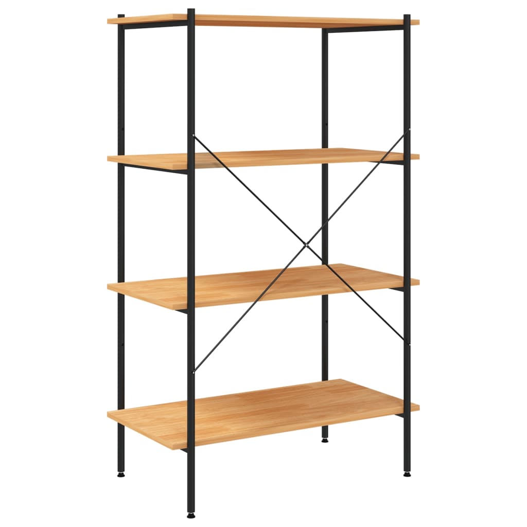 fekete és tölgy 4 szintes polcrendszer 80 x 40 x 130 cm