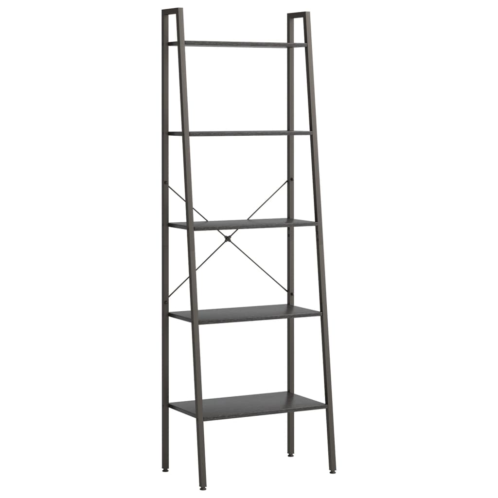 5 szintes fekete állópolc 56 x 35 x 174 cm