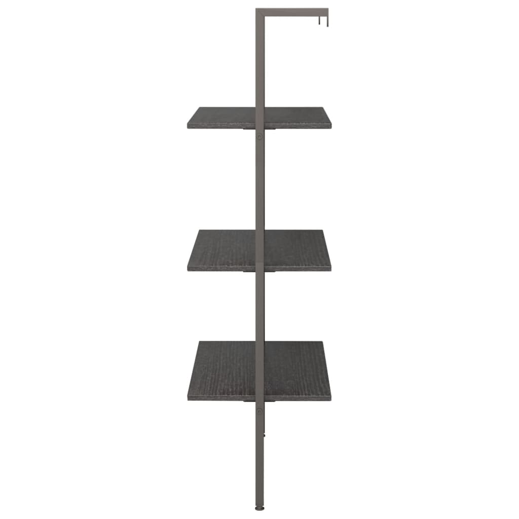 3 szintes fekete létrapolc 64 x 35 x 120,5 cm