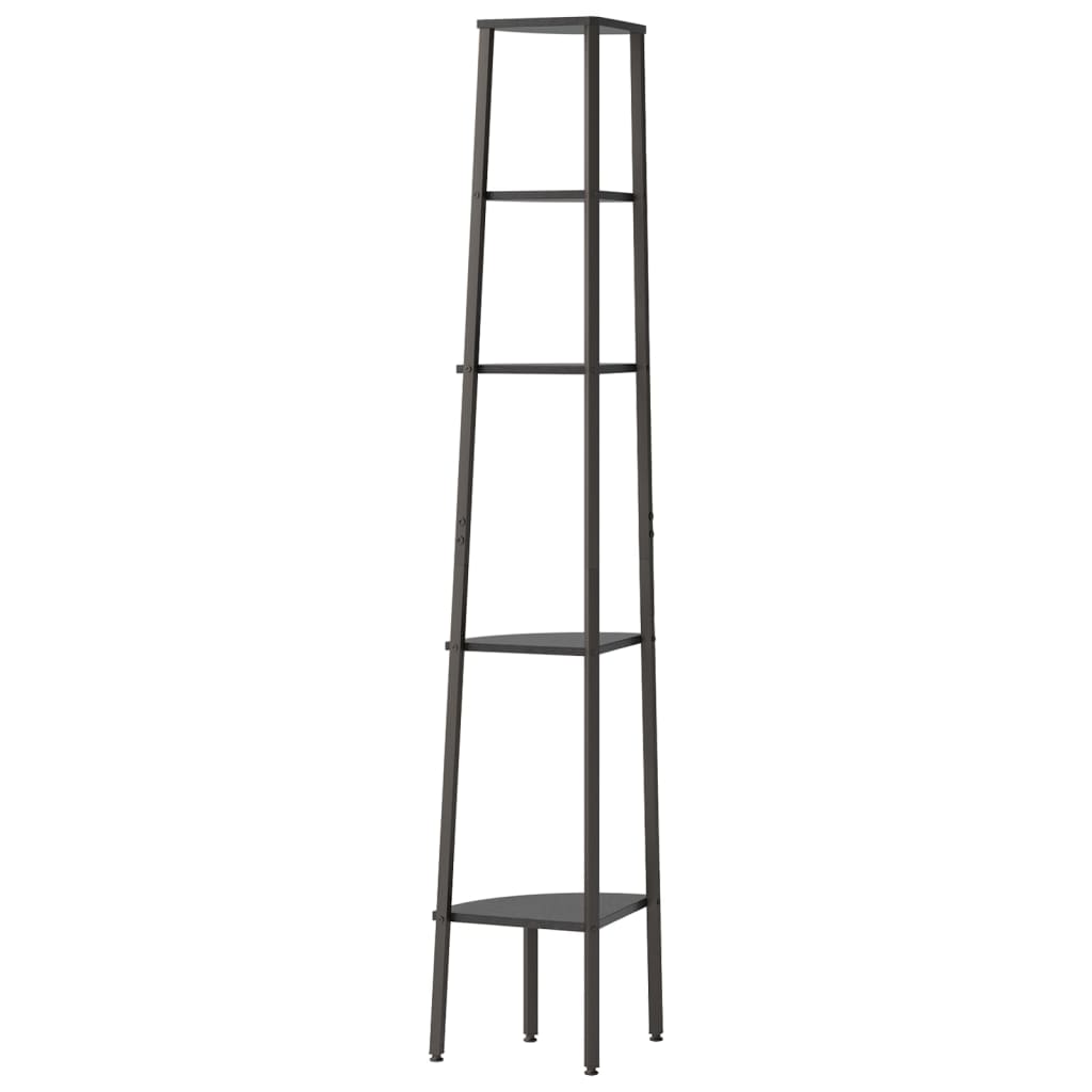 5 szintes fekete sarokpolc 45,5 x 31,5 x 180 cm