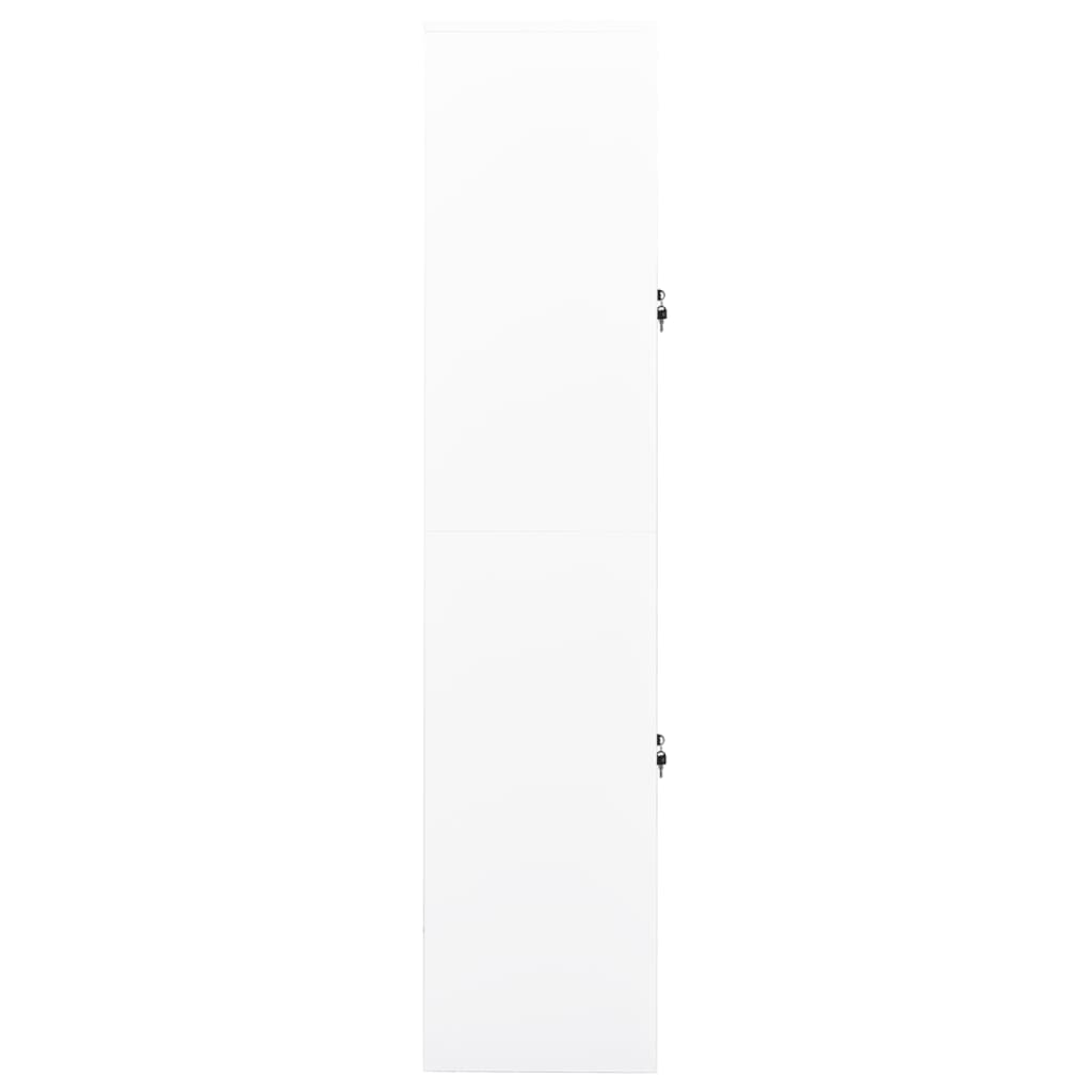 fehér acél irodai szekrény 90 x 40 x 180 cm