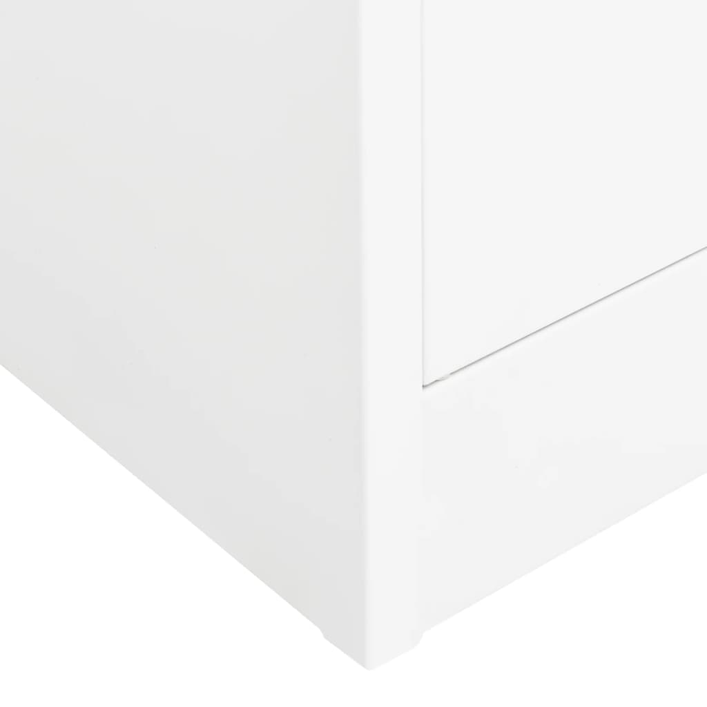 fehér acél irodai szekrény 90 x 40 x 180 cm
