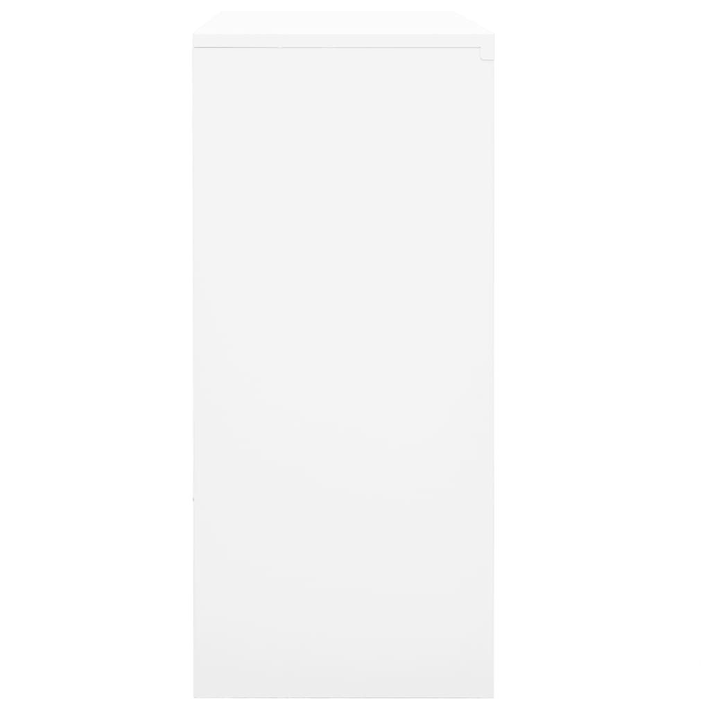 fehér acél tolóajtós irodai szekrény 90 x 40 x 90 cm