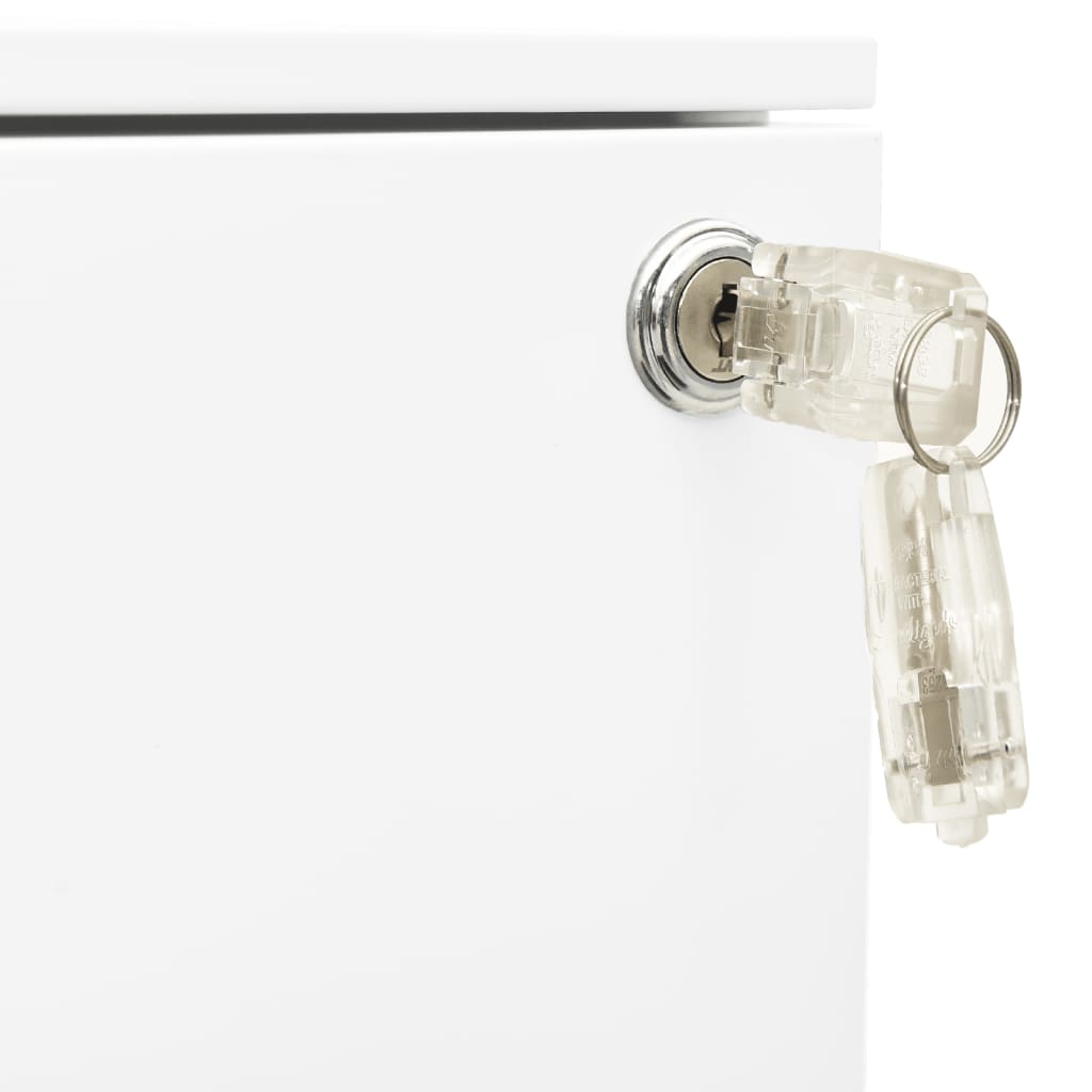 fehér acél mobil iratszekrény 39 x 45 x 60 cm