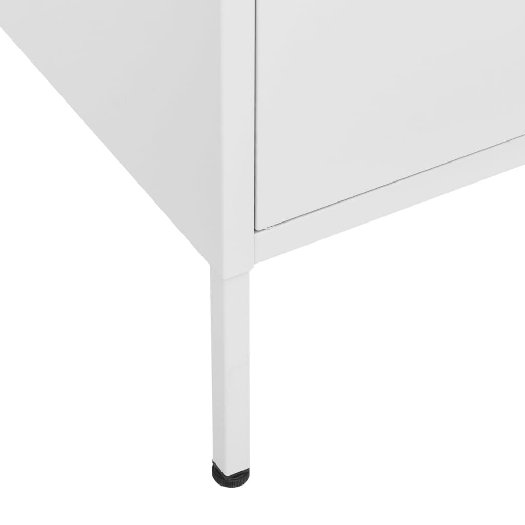 fehér acél tárolószekrény 80 x 35 x 101,5 cm