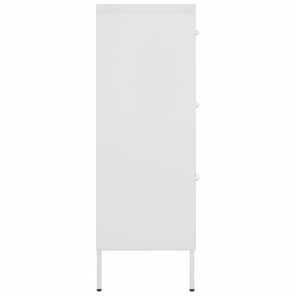 fehér acél fiókos szekrény 80 x 35 x 101,5 cm