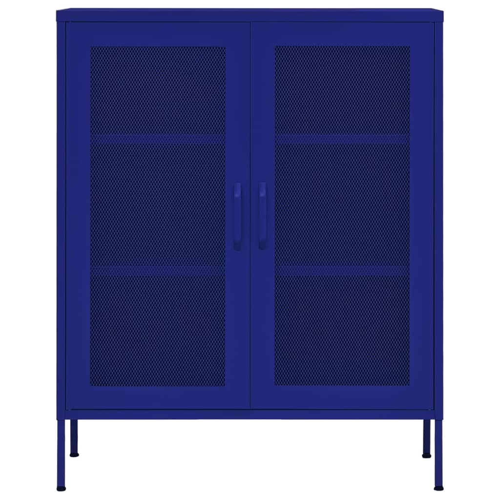 tengerészkék acél tárolószekrény 80 x 35 x 101,5 cm