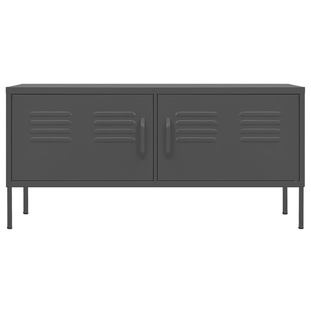 antracitszürke acél TV-szekrény 105 x 35 x 50 cm