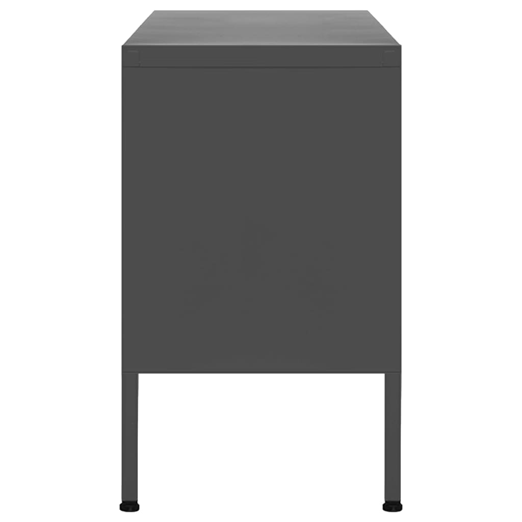 antracitszürke acél TV-szekrény 105 x 35 x 50 cm