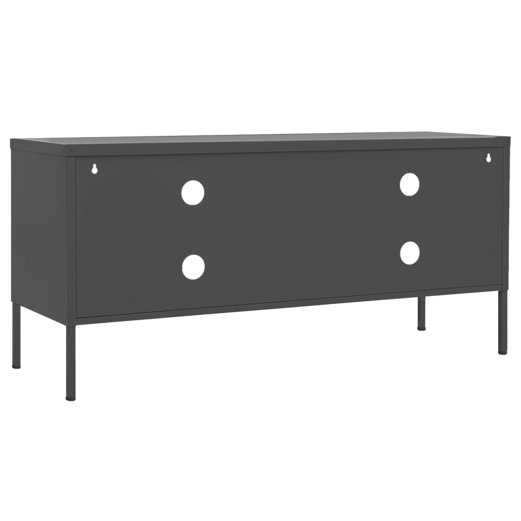 antracitszürke acél TV-szekrény 105 x 35 x 50 cm