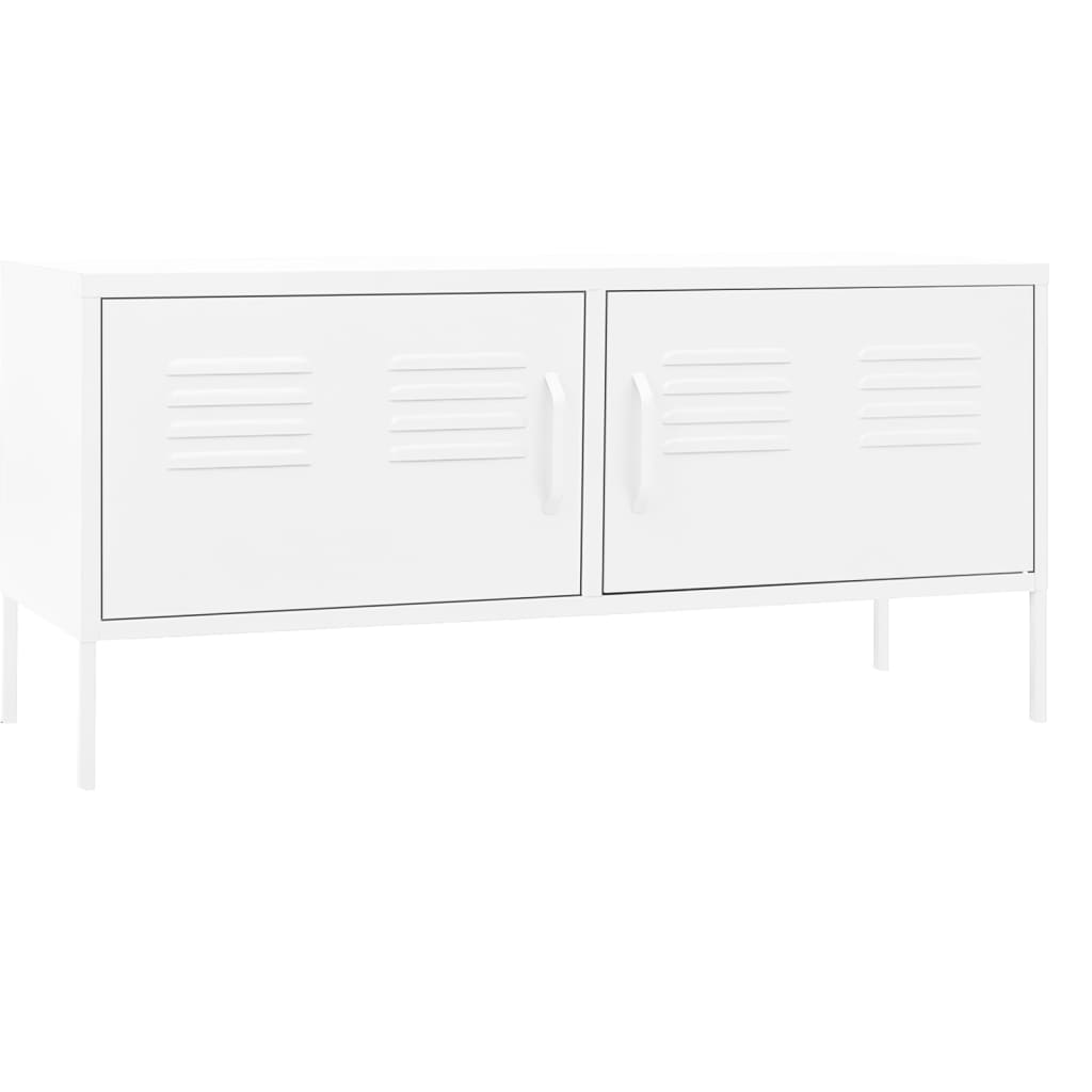 fehér acél TV-szekrény 105 x 35 x 50 cm