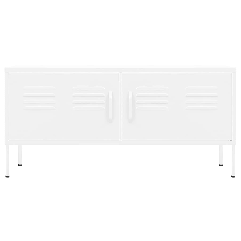 fehér acél TV-szekrény 105 x 35 x 50 cm