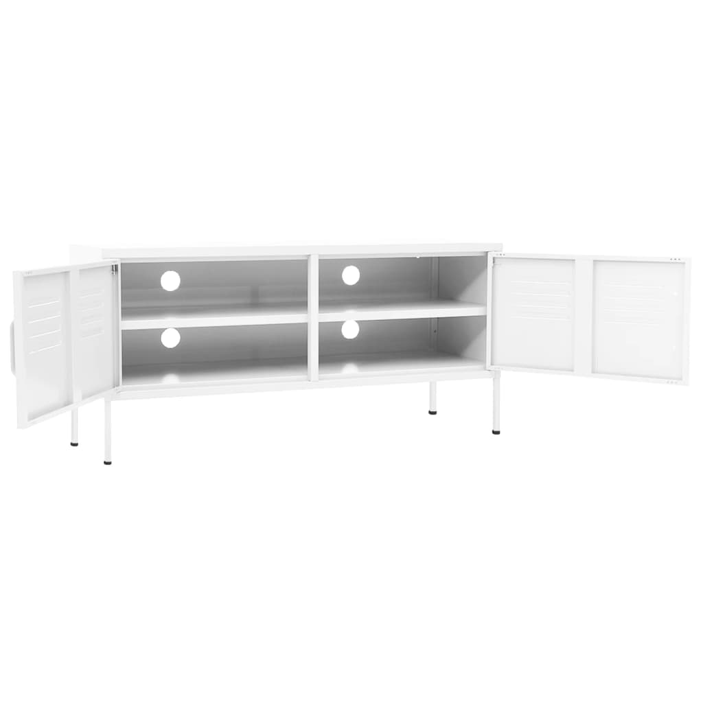 fehér acél TV-szekrény 105 x 35 x 50 cm