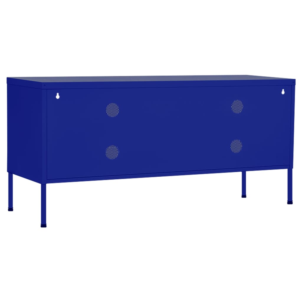 tengerészkék acél TV-szekrény 105 x 35 x 50 cm